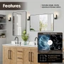 Altair Bellavia 60" Free Standing Double Basin Vanity Set with Cabinet, Engineered Stone Vanity Top, and Framed Mirror