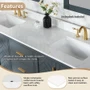 Altair Ceres 73" Engineered Stone Vanity Top with Backsplash