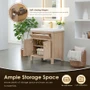 Altair Cerrito 30" Free Standing Single Basin Vanity Set with Cabinet, Engineered Stone Vanity Top, and Framed Mirror