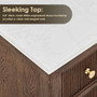 Altair Cerrito 72" Free Standing Double Basin Vanity Set with Cabinet, Engineered Stone Vanity Top, and Framed Mirror