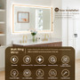 Altair Cerrito 72" Free Standing Double Basin Vanity Set with Cabinet, Engineered Stone Vanity Top, and Framed Mirror