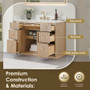 Altair Barnett 48" Free Standing Single Basin Vanity Set with Cabinet and Engineered Stone Vanity Top