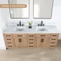 Altair Ceres 84" Engineered Stone Vanity Top with Backsplash and Sidesplash