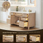 Altair Cerrito 60" Free Standing Single Basin Vanity Set with Cabinet, Engineered Stone Vanity Top, and Framed Mirror