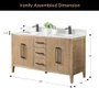 Altair Laurel 60" Free Standing Double Basin Vanity Set with Cabinet, Quartz Vanity Top, and Framed Mirror
