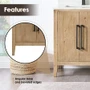 Altair Laurel 60" Free Standing Double Basin Vanity Set with Cabinet, Quartz Vanity Top, and Framed Mirror