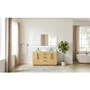 Altair Serene 60" Free Standing Double Basin Vanity Set with Cabinet, Engineered Stone Vanity Top, and Framed Mirror