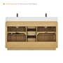 Altair Serene 60" Free Standing Double Basin Vanity Set with Cabinet, Engineered Stone Vanity Top, and Framed Mirror