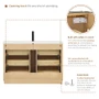 Altair Sigrid 48" Free Standing Single Basin Vanity Set with Cabinet, Engineered Stone Vanity Top, and Frameless Mirror