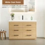 Altair Sigrid 48" Free Standing Single Basin Vanity Set with Cabinet, Engineered Stone Vanity Top, and Frameless Mirror