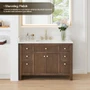 Altair Cerrito 48" Free Standing Single Basin Vanity Set with Cabinet, Engineered Stone Vanity Top, and Framed Mirror
