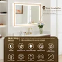 Altair Cerrito 48" Free Standing Single Basin Vanity Set with Cabinet, Engineered Stone Vanity Top, and Framed Mirror