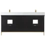 Altair Kesia 72" Free Standing Double Basin Vanity Set with Cabinet and Stone Composite Vanity Top