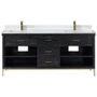 Altair Kesia 72" Free Standing Double Basin Vanity Set with Cabinet and Stone Composite Vanity Top