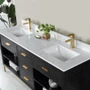 Altair Kesia 72" Free Standing Double Basin Vanity Set with Cabinet and Stone Composite Vanity Top