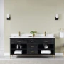Altair Kesia 72" Free Standing Double Basin Vanity Set with Cabinet and Stone Composite Vanity Top