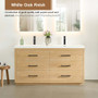 Altair Sigrid 60" Free Standing Double Basin Vanity Set with Cabinet, Engineered Stone Vanity Top, and Frameless Mirror