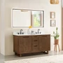 Altair Mowry 60" Free Standing Double Basin Vanity Set with Cabinet, Engineered Stone Vanity Top, and Framed Mirror