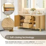 Altair Cedar 60" Free Standing Double Basin Vanity Set with Cabinet, Engineered Stone Vanity Top, and Frameless Mirror