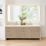 Altair Cerrito 84" Free Standing Double Basin Vanity Set with Cabinet, Engineered Stone Vanity Top, and Framed Mirror