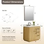 Altair Serene 36" Free Standing Single Basin Vanity Set with Cabinet, Engineered Stone Vanity Top, and Framed Mirror