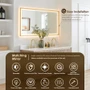 Altair Cerrito 60" Free Standing Double Basin Vanity Set with Cabinet, Engineered Stone Vanity Top, and Framed Mirror