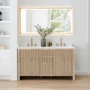 Altair Cerrito 60" Free Standing Double Basin Vanity Set with Cabinet, Engineered Stone Vanity Top, and Framed Mirror