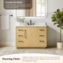 Altair Serene 48" Free Standing Single Basin Vanity Set with Cabinet, Engineered Stone Vanity Top, and Framed Mirror