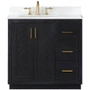 Altair Gazsi 36" Free Standing Single Basin Vanity Set with Cabinet and Stone Composite Vanity Top