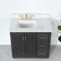 Altair Gazsi 36" Free Standing Single Basin Vanity Set with Cabinet and Stone Composite Vanity Top