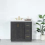 Altair Gazsi 36" Free Standing Single Basin Vanity Set with Cabinet and Stone Composite Vanity Top