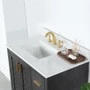 Altair Gazsi 36" Free Standing Single Basin Vanity Set with Cabinet and Stone Composite Vanity Top