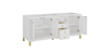 James Martin Vanities Chicago 72" Free Standing Double Basin Vanity Set with Quartz Top and Rectangular Sinks