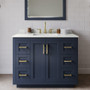 Wyndham Collection Miranda 42" Free Standing Single Basin Vanity Set with Cabinet and Quartz Vanity Top
