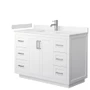 Wyndham Collection Miranda 48" Free Standing Single Basin Vanity Set with Cabinet and Cultured Marble Vanity Top