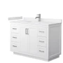 Wyndham Collection Miranda 48" Free Standing Single Basin Vanity Set with Cabinet and Cultured Marble Vanity Top