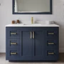 Wyndham Collection Miranda 48" Free Standing Single Basin Vanity Set with Cabinet and Cultured Marble Vanity Top