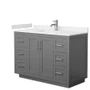 Wyndham Collection Miranda 48" Free Standing Single Basin Vanity Set with Cabinet and Cultured Marble Vanity Top