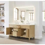 Wyndham Collection Beckett 72" Free Standing Double Basin Vanity Set with Cabinet and Quartz Vanity Top for Widespread Faucets