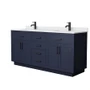 Wyndham Collection Beckett TK 72" Free Standing Double Basin Vanity Set with Cabinet and Cultured Marble Vanity Top