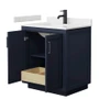 Wyndham Collection Miranda 30" Free Standing Single Basin Vanity Set with Cabinet and Cultured Marble Vanity Top