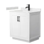 Wyndham Collection Miranda 30" Free Standing Single Basin Vanity Set with Cabinet and Cultured Marble Vanity Top