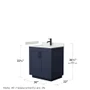 Wyndham Collection Miranda 30" Free Standing Single Basin Vanity Set with Cabinet and Cultured Marble Vanity Top