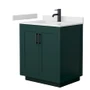 Wyndham Collection Miranda 30" Free Standing Single Basin Vanity Set with Cabinet and Cultured Marble Vanity Top
