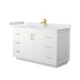Wyndham Collection Miranda 54" Free Standing Single Basin Vanity Set with Cabinet and Cultured Marble Vanity Top