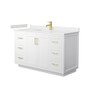 Wyndham Collection Miranda 54" Free Standing Single Basin Vanity Set with Cabinet and Cultured Marble Vanity Top