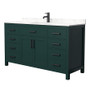 Wyndham Collection Beckett 60" Free Standing Single Basin Vanity Set with Cabinet and Cultured Marble Vanity Top
