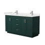 Wyndham Collection Miranda 60" Free Standing Double Basin Vanity Set with Cabinet and Quartz Vanity Top