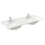 Wyndham Collection Miranda 60" Free Standing Double Basin Vanity Set with Cabinet and Quartz Vanity Top