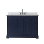 Wyndham Collection Avery 48" Free Standing Single Basin Vanity Set with Cabinet and Marble Vanity Top